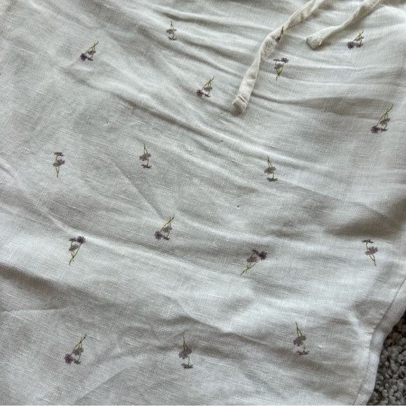 Deiji Studios the raglan set tiny flowers linen M/L - Picture 10 of 12